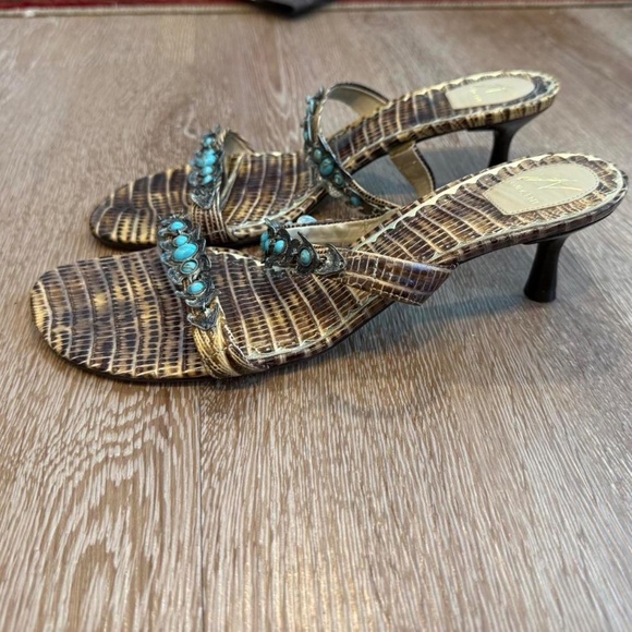 vintage y2k snake skin kitten heels - Picture 4 of 8